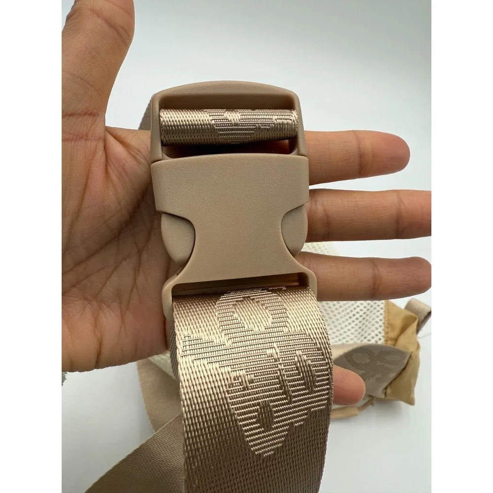 Glob Primary Flux Mesh Waist Pack Tan White Belt Bag Adjustable‎ Strap Ripstop